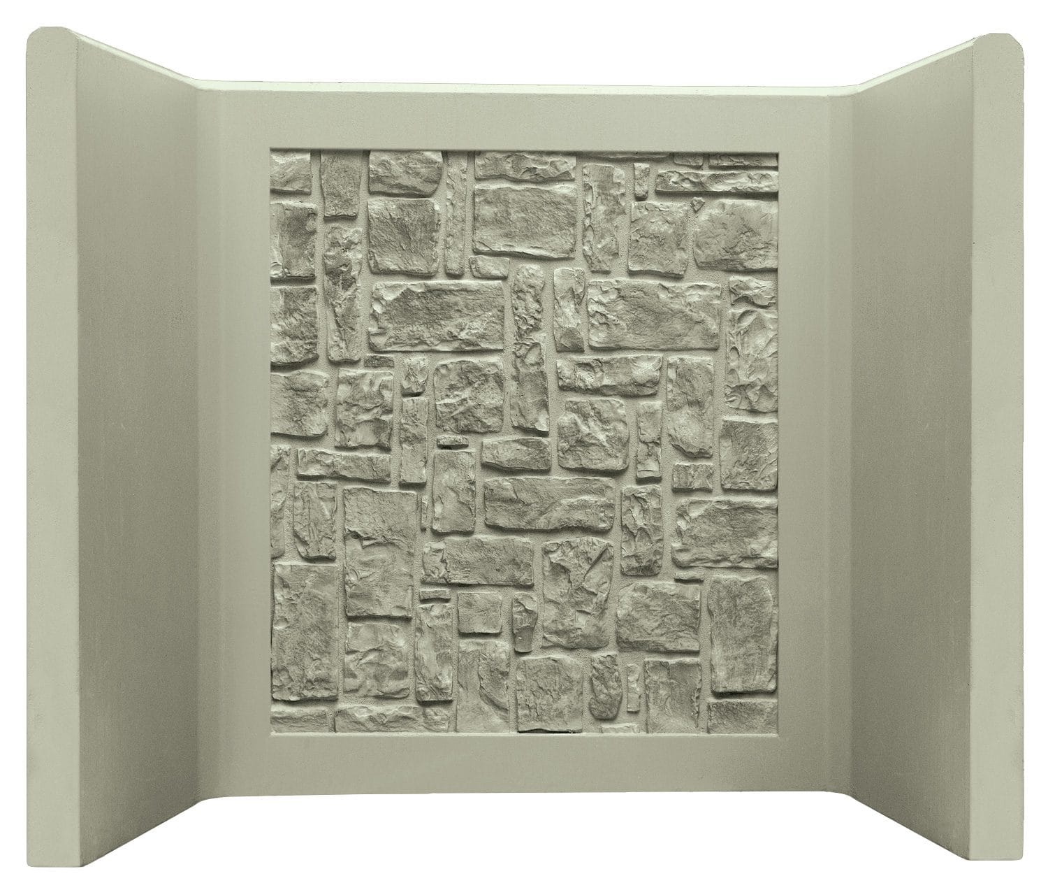 Precast concrete window well with cut-stone texture