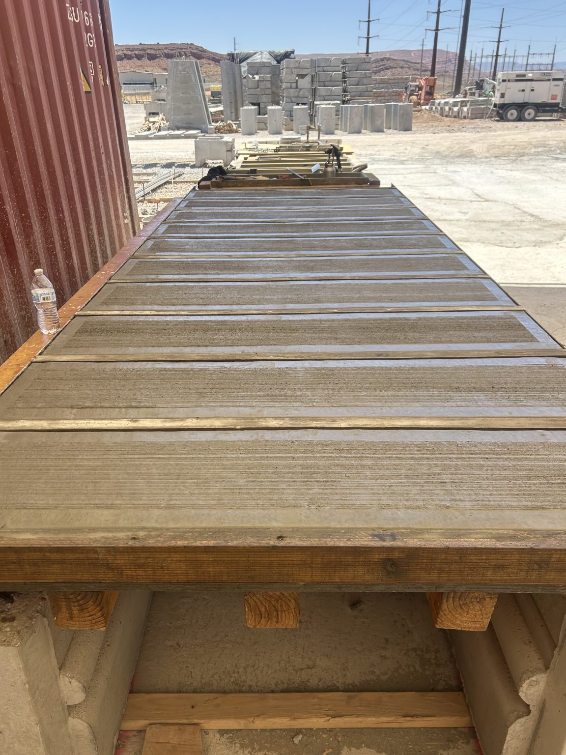 Precast stair treads staged at the Olympus Precast yard